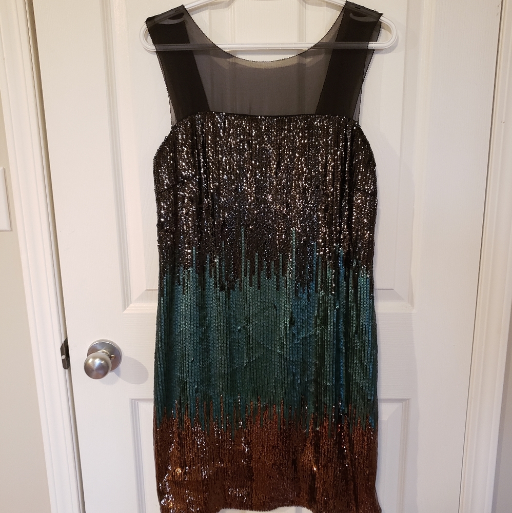 Smat Set Multicolored sequin Dress